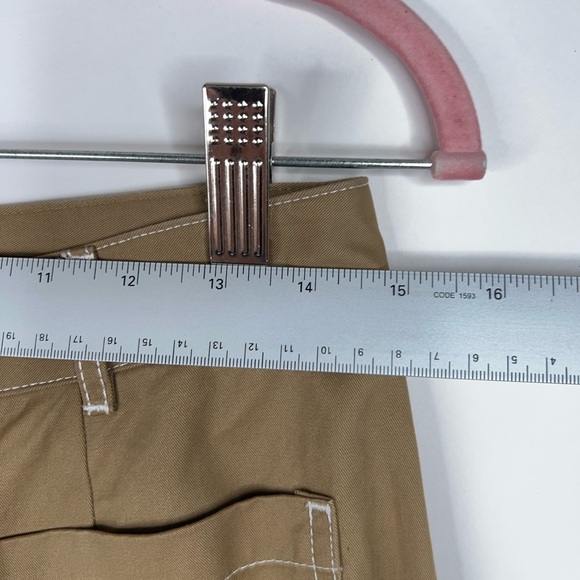 Mossman All Eyes On You Pant Tan Khaki High Rise Flare Wide Leg Office Neutral - Picture 7 of 14